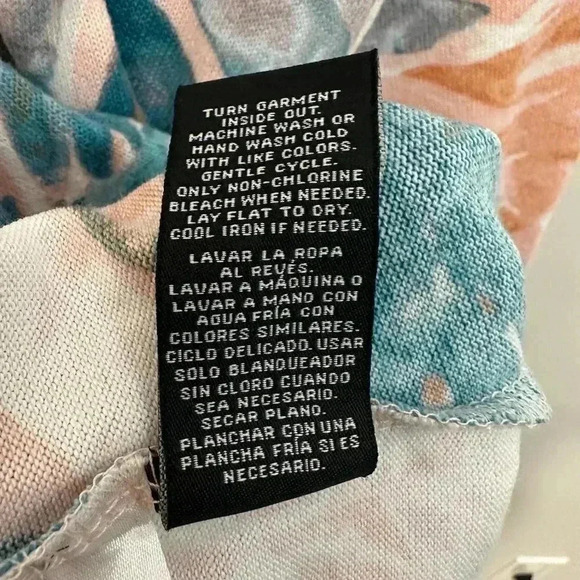 Zac &  Rachel Tropical Floral Print Sweater Pink Peach Women's XL - Picture 10 of 10